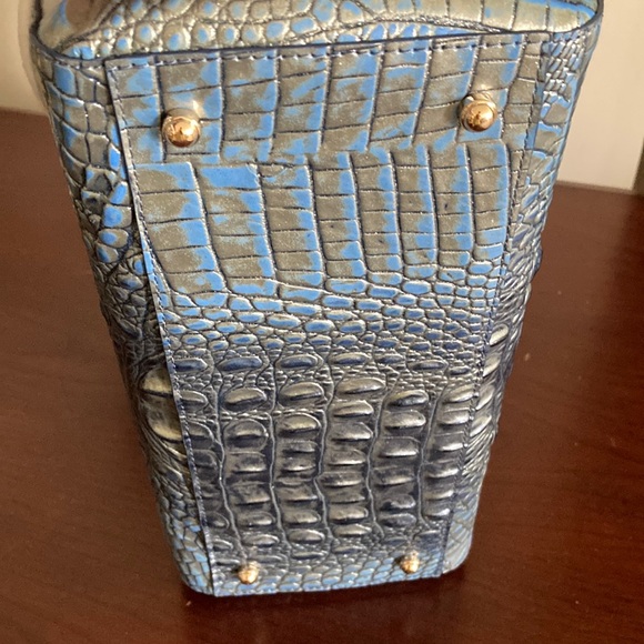 Brahmin Blue Embossed Tote Bag - Picture 6 of 6